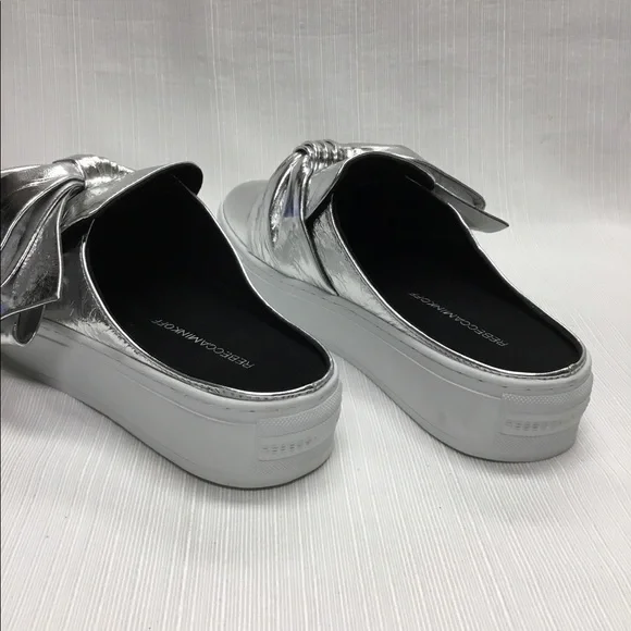REBECCA MINKOFF New Silver Slide On Shoes - Picture 4 of 7